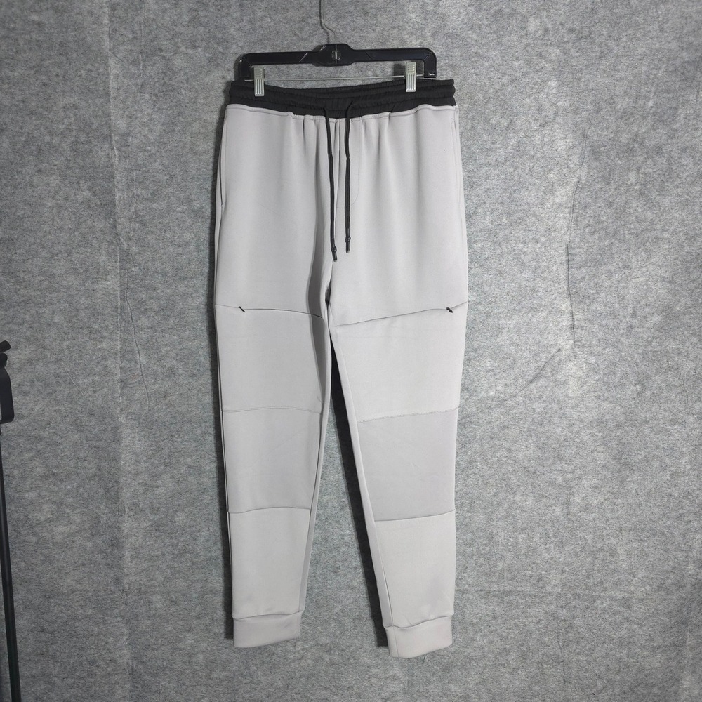 Public Record Cooper Tech Jogger Mens XL Smoke Gray Black Drawstring Sweatpants